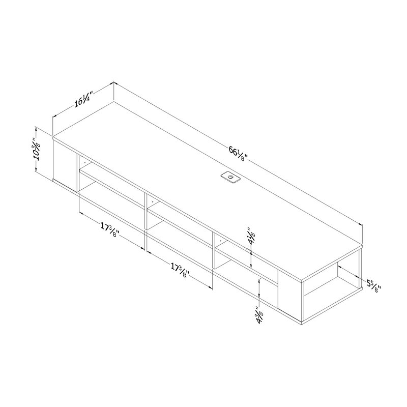 South Shore City Life Floating TV Stand for TVs up to 78" & Reviews
